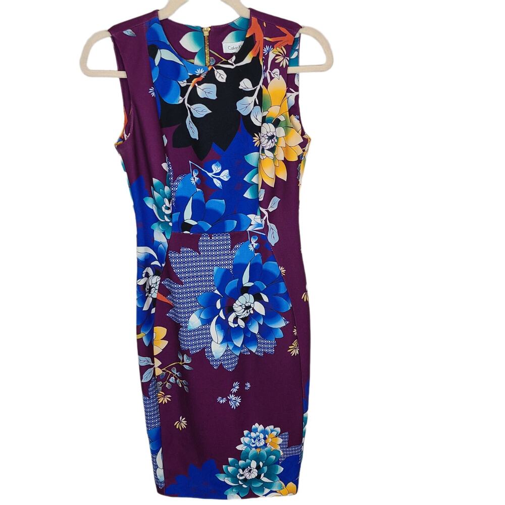 Calvin Klein Dress Floral Dress Sheath Dress Knee Length Dress Office Dress 2